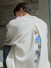 Load image into Gallery viewer, CHENGGUANG WANG x CHIC ERRO joint lazy wind jacket white round neck cracked sweater men
