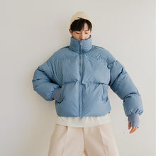 Load image into Gallery viewer, 【Spot quick delivery】Short white bread jacket men&#39;s loose thicker cotton jacket men&#39;s winter
