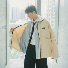 Load image into Gallery viewer, Sicilian men&#39;s autumn Harajuku style stitching fake two-piece jacket male Korean style trend loose boys thin jacket
