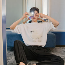 Load image into Gallery viewer, Sicilian men&#39;s summer Harajuku style short-sleeved men&#39;s tide brand trend loose boys white tide brand design t-shirt
