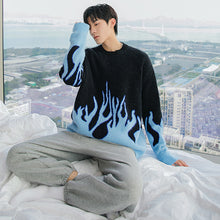 Load image into Gallery viewer, Sicilian Men&#39;s Men&#39;s Round Neck Sweater Design Sense Color-blocking Tops Teen Trend Handsome Pullover Knitwear
