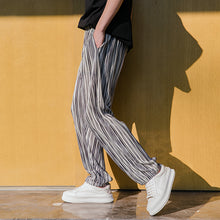 Load image into Gallery viewer, Sicilian men&#39;s striped pants 2021 new spring casual pants male Korean version of the trend loose wild wide-leg pants 4579678573560 4579678573561 4579678573562
