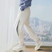 Load image into Gallery viewer, Sicilian men&#39;s winter new casual pants zipper slits embroidered letter beam pants loose casual trousers men
