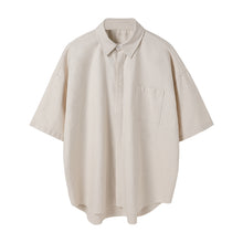 Load image into Gallery viewer, Sicilian men&#39;s thin canvas short-sleeved shirt men&#39;s Korean version of the trend loose boys half-sleeved printed shirt

