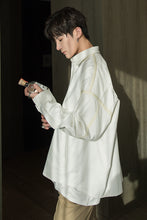 Load image into Gallery viewer, Sicilian men&#39;s long-sleeved shirt men&#39;s Korean version of the trend handsome men loose contrast black shirt jacket

