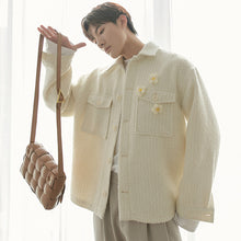 Load image into Gallery viewer, Sicilian men&#39;s autumn jacket male handsome ins trend wild loose casual flower decoration lapel jacket 4612019362355 4612019362354 4612019362353 4612019362352
