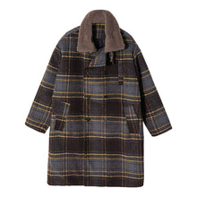 Load image into Gallery viewer, 【Spot quick delivery】Lamb wool plaid mid-length woolen coat winter men&#39;s woolen coat
