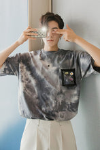 Load image into Gallery viewer, Sicilian men&#39;s summer Hong Kong style half-sleeved men&#39;s trend five-point sleeve loose boys gradient tie-dye short-sleeved t-shirt
