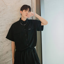 Load image into Gallery viewer, Sicilian men&#39;s summer short-sleeved white shirt male Korean version of the trend handsome loose five-point sleeve men&#39;s white shirt
