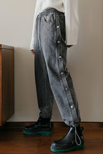 Load image into Gallery viewer, Sicilian Men&#39;s Spring New Jeans Men&#39;s Design Sense Breasted Drawstring Pants Trend Loose All-match Casual Pants
