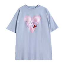 Load image into Gallery viewer, Sicilian men&#39;s summer love printed t-shirt men&#39;s short-sleeved 2021 new ins trend handsome loose t-shirt
