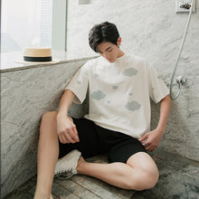 Load image into Gallery viewer, Sicilian men&#39;s summer short-sleeved men&#39;s tide brand trend five-point sleeve loose men&#39;s half-sleeved Hong Kong style printed t-shirt

