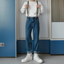 Load image into Gallery viewer, Sicilian Men&#39;s Spring Dark Blue Straight Overalls Men&#39;s Trendy Korean Fashion Casual Jeans Men&#39;s Loose
