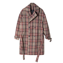 Load image into Gallery viewer, Sicilian men&#39;s plaid jacket men&#39;s autumn and winter Korean version of the trend in the long section of the knee thick woolen coat
