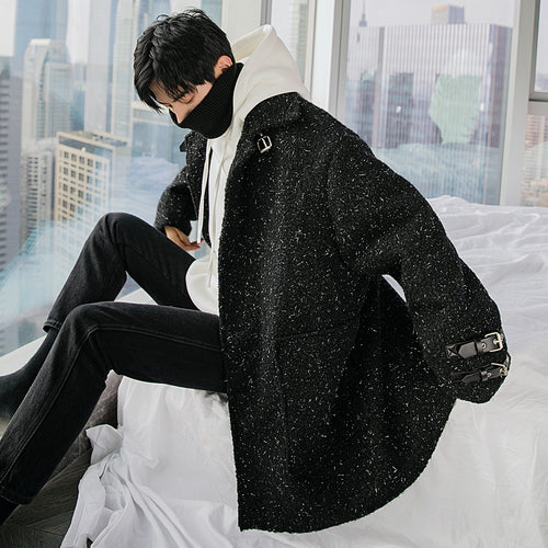 Sicilian men's winter new lapel coat trend handsome loose thickening youth casual woolen coat 4526804229632 4526804229631 4526804229630 4526804229629