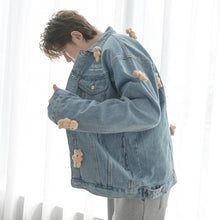 Load image into Gallery viewer, Sicilian men&#39;s clothing 2020 new loose cute bear jacket autumn denim jacket male Korean style trend bf wind
