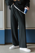 Load image into Gallery viewer, Sicilian Men&#39;s Fall Pants Men&#39;s Casual Pants Pure Color Wild Loose Straight Pants Black Wide Leg Pleated Pants
