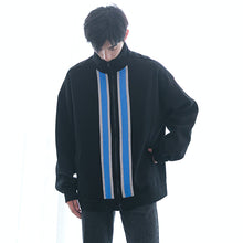 Load image into Gallery viewer, Sicilian men&#39;s handsome stand-up collar color-blocking sweater Korean style trendy loose male Hong Kong style Japanese all-match jacket 4465938132799 4465938132803 4465938132805
