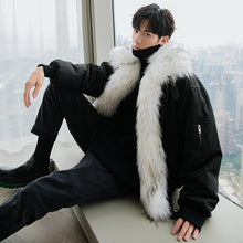 Load image into Gallery viewer, Sicilian men&#39;s winter new fur collar cotton coat Korean version of the trend loose handsome thickening young men&#39;s jacket 4671515567738
