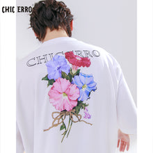 Load image into Gallery viewer, Sicilian men&#39;s 2021 new embroidery printing short-sleeved t-shirt men&#39;s summer handsome and loose ins tide brand compassionate

