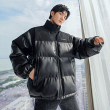 Load image into Gallery viewer, Sicilian Men&#39;s Men&#39;s Winter Cotton Jacket Stand Collar Embroidery Stitching Korean Thickening Youth New Leather Jacket
