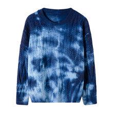 Load image into Gallery viewer, Sicilian men&#39;s winter lazy wind round neck sweater twist Korean loose Japanese men&#39;s tie-dye sweater tide
