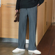 Load image into Gallery viewer, Sicilian Men&#39;s Fall Pants Men&#39;s Casual Pants Pure Color Wild Loose Straight Pants Black Wide Leg Pleated Pants
