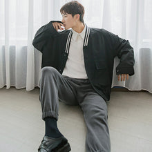 Load image into Gallery viewer, Sicilian men&#39;s splicing ruffian handsome jacket jacket male Korean version of the trend loose men&#39;s tide brand baseball uniform
