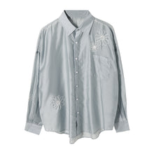 Load image into Gallery viewer, 【Limited Time Special】Ice silk shirt men&#39;s Korean style trend loose embroidered shirt men&#39;s summer ultra-thin sun protection shirt
