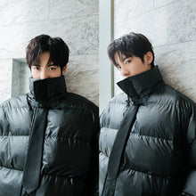 Load image into Gallery viewer, Sicilian men&#39;s stand-up collar jacket design sense tie bread clothes Korean style loose trend jacket men 4666836246427 4666836246426 4666836246428
