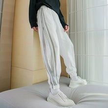 Load image into Gallery viewer, Sicilian men&#39;s spring new youth beam pants striped stitching casual pants trend loose wild trousers
