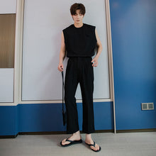 Load image into Gallery viewer, Sicilian men&#39;s spring men&#39;s casual pants men&#39;s Korean version of the trend of black wide-legged loose straight-leg pants
