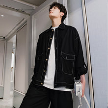 Load image into Gallery viewer, Sicily Men&#39;s 2020 New Spring Men&#39;s Thin Jacket Men&#39;s Korean Style Trend Loose Topline Black Jacket
