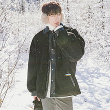 Load image into Gallery viewer, Sicilian men&#39;s clothing trend men&#39;s two sides wear loose thick lamb wool coat jacket men&#39;s winter Korean version
