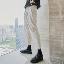 Load image into Gallery viewer, Sicilian men&#39;s spring casual pants male Korean white suit pants loose straight nine-point men&#39;s trousers
