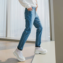 Load image into Gallery viewer, Sicilian men&#39;s winter new jeans Korean style trend plus fleece trousers loose wild casual trousers men
