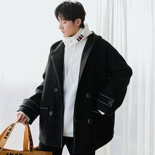 Load image into Gallery viewer, Sicilian Men&#39;s Winter New Men&#39;s Woolen Coat Loose Trend Casual Teen Woolen Hooded Jacket

