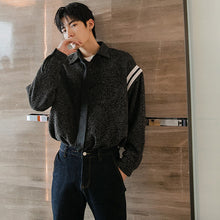 Load image into Gallery viewer, Sicilian men&#39;s winter new long-sleeved thickening contrast color trend youth casual tie shirt
