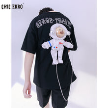 Load image into Gallery viewer, Sicilian men&#39;s round neck short-sleeved t-shirt men&#39;s summer casual ins trend men&#39;s space bear loose t-shirt
