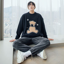 Load image into Gallery viewer, Sicilian men&#39;s youth winter new pullover sweater men&#39;s flocking cute bear casual crew neck sweater
