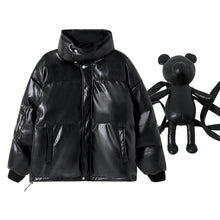 Load image into Gallery viewer, Sicilian men&#39;s winter new style stand-up collar cotton-padded jacket warm bread clothing with bear doll loose men&#39;s jacket
