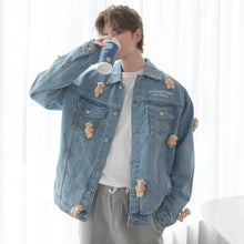 Load image into Gallery viewer, Sicilian men&#39;s clothing 2020 new loose cute bear jacket autumn denim jacket male Korean style trend bf wind
