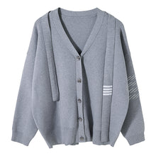 Load image into Gallery viewer, Sicilian men&#39;s wear send tie autumn men&#39;s cardigan jacket male Korean version of the trend loose college style sweater
