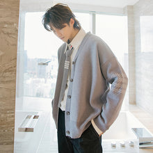 Load image into Gallery viewer, Sicilian men&#39;s wear send tie autumn men&#39;s cardigan jacket male Korean version of the trend loose college style sweater
