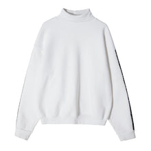 Load image into Gallery viewer, Sicilian Men&#39;s Men&#39;s Loose White Top Korean Trend Plaid Stitching Plus Velvet Turtleneck Sweater Men&#39;s Spring and Autumn
