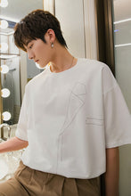 Load image into Gallery viewer, Sicilian men&#39;s spring men&#39;s Korean version with short-sleeved men&#39;s trendy brand trend five-point sleeve loose embroidered t-shirt
