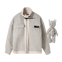 Load image into Gallery viewer, Sicilian men&#39;s winter new lamb velvet plaid woolen coat loose fashion warm men&#39;s stand-up collar coat
