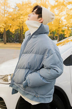 Load image into Gallery viewer, 【Spot quick delivery】Short bread jacket Korean version of the trend of men&#39;s loose cotton jacket men&#39;s winter
