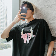 Load image into Gallery viewer, Sicilian men&#39;s casual short-sleeved t-shirt men&#39;s round neck 2021 new summer tide brand ins printing loose compassionate shirt
