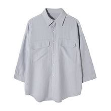 Load image into Gallery viewer, Sicilian men&#39;s summer thin three-quarter sleeve shirt men&#39;s Korean style trendy handsome loose men&#39;s short-sleeved shirt
